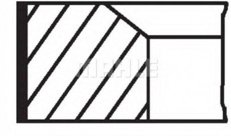 Кольца поршня (1,0 x 1,2 x 2,0) MAHLE / KNECHT 01029N1