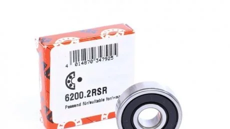 Подшипник 180200 (6200-2RS) генератора 10X30X9 (пр-во) FAG 62002RSR