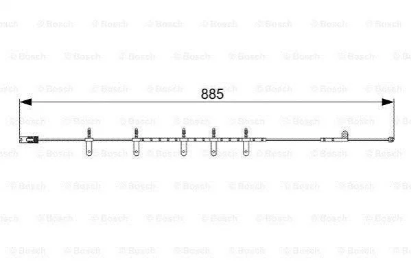 Датчик зносу гальмівних колодок BOSCH 1987473015 (фото 1)