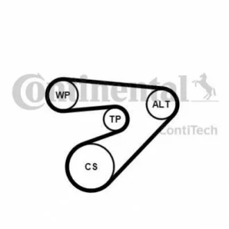 Комплект (ремінь+ролики) CONTITECH 6PK1453K2
