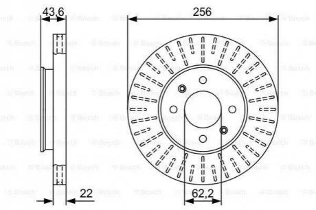 ГАЛЬМIВНИЙ ДИСК ПЕРЕДНIЙ BOSCH 0986479V96