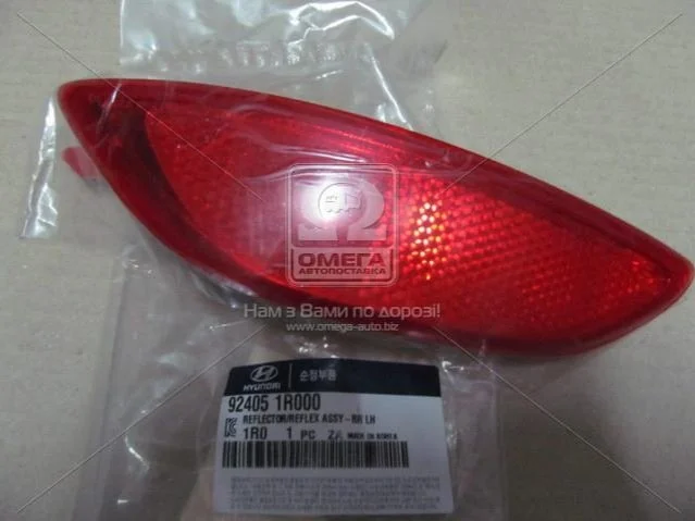 Катафот заднего бампера левый Hyundai/Kia/Mobis 924051R000 (фото 1)