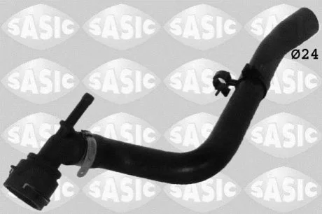 Патрубок радіатора пічки SASIC 3406088