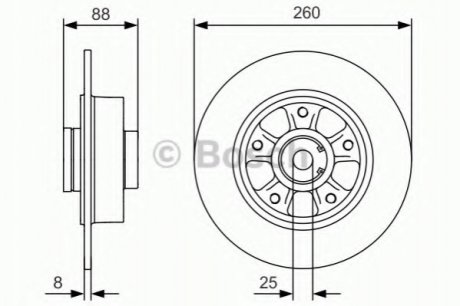 Диск гальмівний з підшипником BOSCH 0986479C87