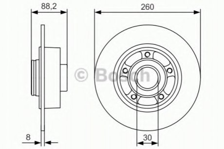 Диск гальмівний з підшипником BOSCH 0986479C88