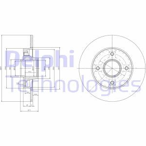 Диск гальмівний з підшипником DELPHI BG9022RSC