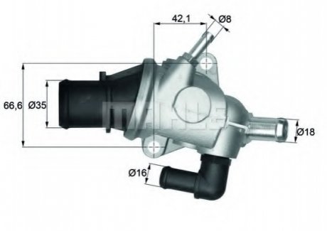 Термостат системи охолодження MAHLE / KNECHT TI12588 (фото 1)