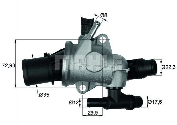 Термостат системи охолодження MAHLE / KNECHT TI15288 (фото 1)