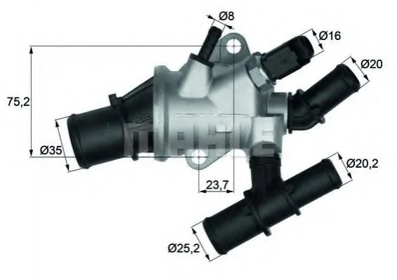 Термостат системи охолодження MAHLE / KNECHT TI16288 (фото 1)