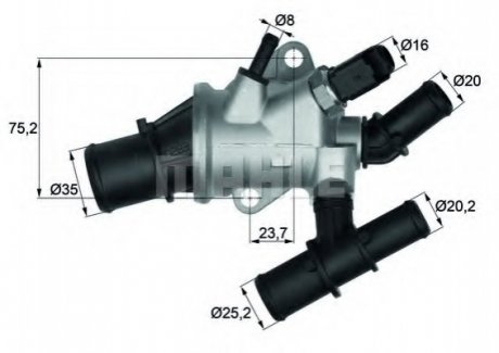 Термостат MAHLE / KNECHT TI16288