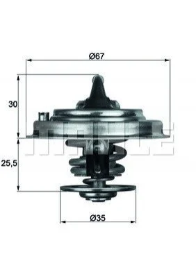 Термостат MAHLE / KNECHT TX3487D (фото 1)