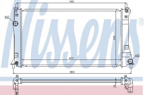 Радіатор, охолодження двигуна NISSENS 68528