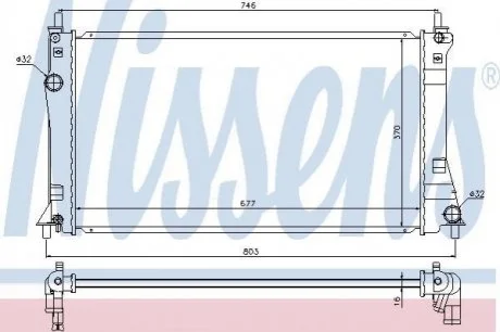 Радіатор, охолодження двигуна NISSENS 68528
