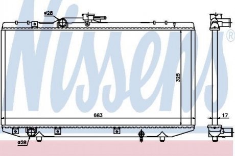 Радіатор, охолодження двигуна NISSENS 64843