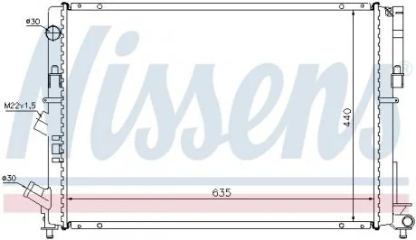 Радіатор, охолодження двигуна NISSENS 63838