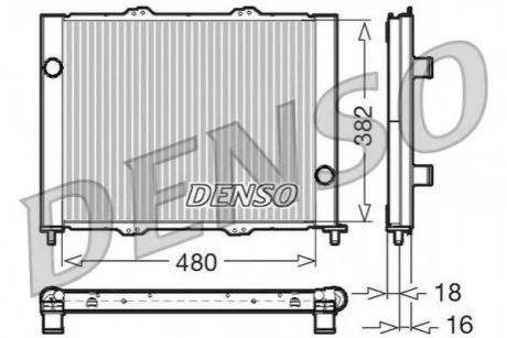 Радіатор, охолодження двигуна DENSO DRM23099