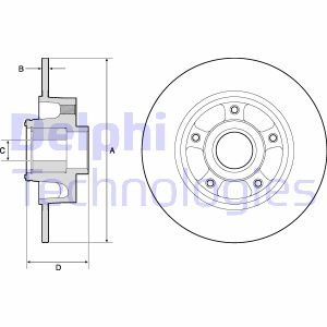 Диск гальмівний з підшипником Delphi BG9137RS