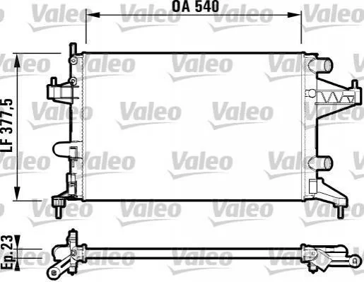Радіатор, охолодження двигуна VALEO 732825 (фото 1)