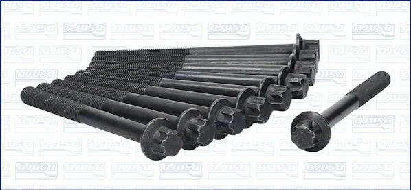 Болт ГБЦ к-кт RENAULT MEGANE 2.0 09-, LAGUNA 2.0 07-15 NISSAN QASHQAI 2.0 07-, X-TRAIL 2.0 07- AJUSA 81042900 (фото 1)