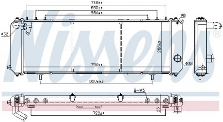 Радіатор, охолодження двигуна NISSENS 61008