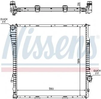 Радиатор охлаждения BMW X5 E53 (00-) X5 3.0d (пр-во Nissens) NISSENS 60789A
