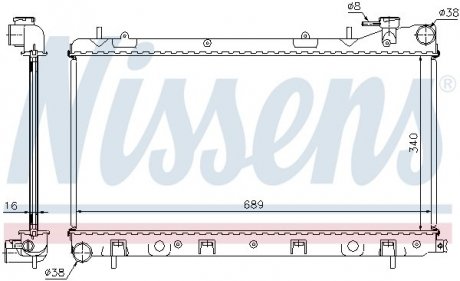 Радіатор, охолодження двигуна NISSENS 67704A