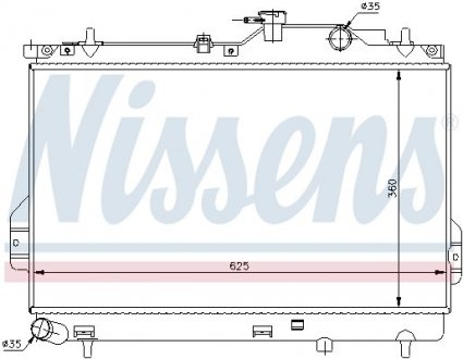 Радіатор, охолодження двигуна NISSENS 67484