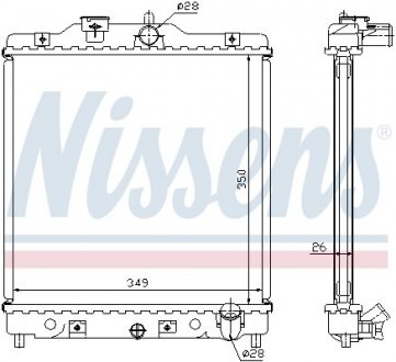 Радіатор, охолодження двигуна NISSENS 63310A