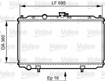 Радіатор, охолодження двигуна VALEO 734736