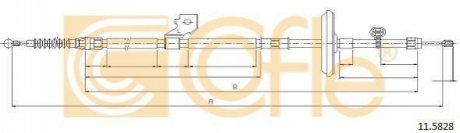 Трос стояночного гальма лівий COFLE 115828