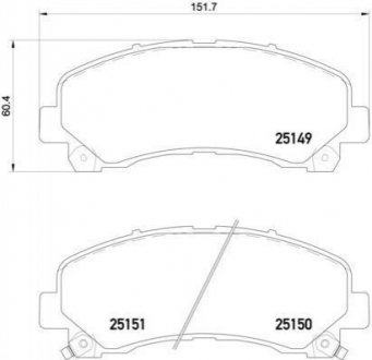 Колодки гальмівні ISUZU D-MAX BREMBO P34007