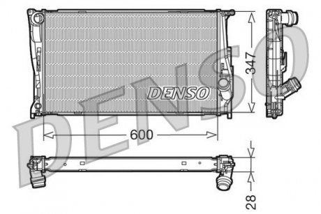 Радіатор, охолодження двигуна DENSO DRM05111