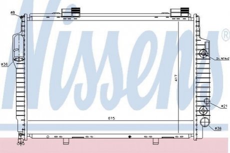 Радіатор, охолодження двигуна NISSENS 62616