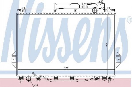 Радіатор, охолодження двигуна NISSENS 67527