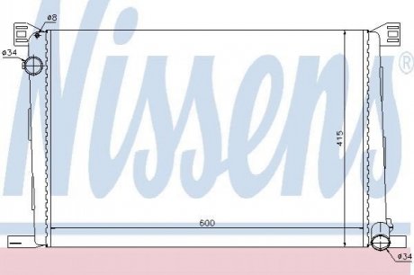 Радіатор, охолодження двигуна NISSENS 69706