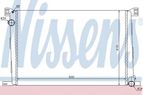 Радіатор, охолодження двигуна NISSENS 69706