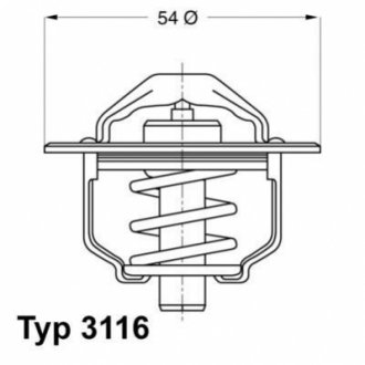 Термостат системи охолодження WAHLER 311682D