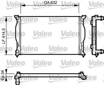 Радіатор, охолодження двигуна VALEO 732963