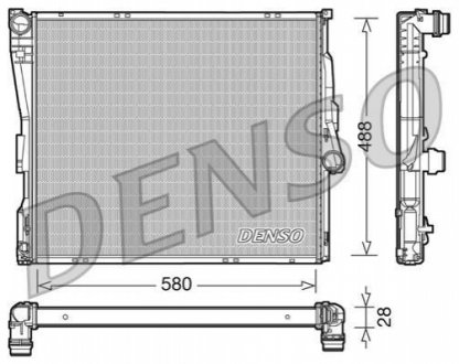 Радіатор, охолодження двигуна DENSO DRM05090