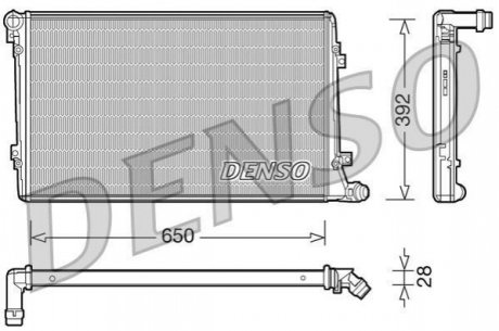 Радіатор, охолодження двигуна DENSO DRM32019