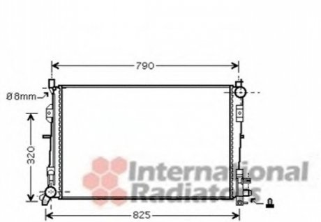 Радіатор, охолодження двигуна Van Wezel 07002092