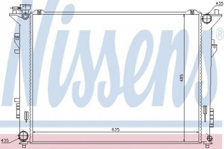 Радіатор, охолодження двигуна NISSENS 66998