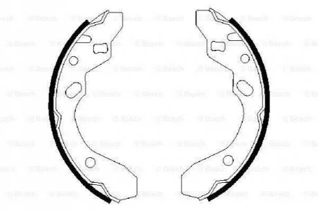 Гальмівні колодки, барабанні BOSCH 0986487417
