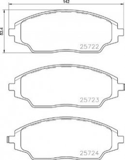 Колодки гальмівні AVEO 14.. BREMBO P10070