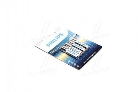 Батарейка LR03/AAA Ultra Alkaline Blister 4шт (вир-во Philips) PHILIPS LR03E4B10