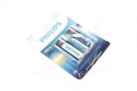Батарейки циліндричні, лужні PHILIPS LR14E2B10