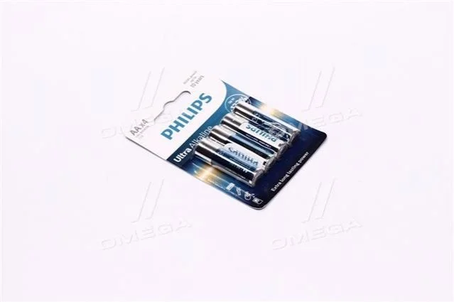 Батарейка LR6/AA Ultra Alkaline Blister 4шт (вир-во Philips) PHILIPS LR6E4B10 (фото 1)