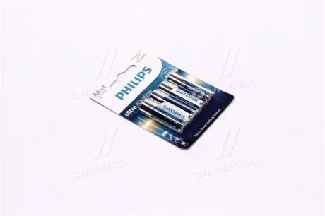 Батарейка LR6/AA Ultra Alkaline Blister 4шт (вир-во Philips) PHILIPS LR6E4B10