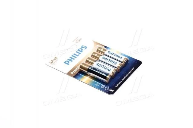 Батарейки циліндричні, лужні PHILIPS LR6M4B10 (фото 1)
