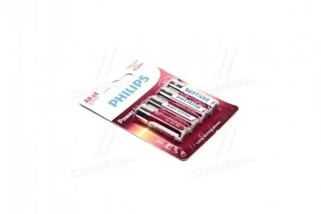 Батарейка LR6/AA Power Alkaline Blister 4шт (вир-во Philips) PHILIPS LR6P4B10